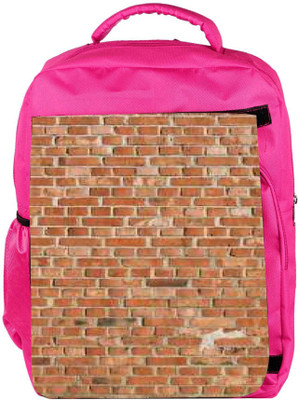 

Snoogg Eco Friendly Canvas Bricks Wall Designer Backpack Rucksack School Travel Unisex Casual Canvas Bag Bookbag Satchel 5 L Backpack(Pink)