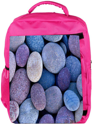 

Snoogg Eco Friendly Canvas Pebble Stone Beach Backpack Rucksack School Travel Unisex Casual Canvas Bag Bookbag Satchel 5 L Backpack(Pink)