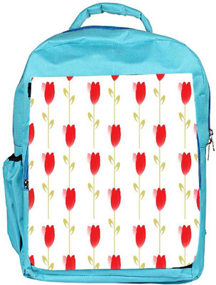 

Snoogg Eco Friendly Canvas Red Flowers Designer Backpack Rucksack School Travel Unisex Casual Canvas Bag Bookbag Satchel 5 L Backpack(Blue)