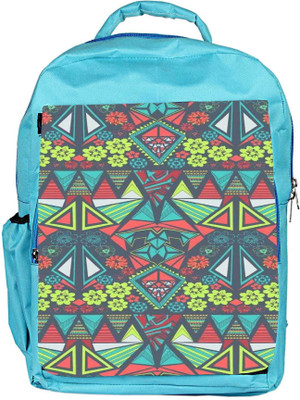 

Snoogg Eco Friendly Canvas Diamond Floral Pattern Backpack Rucksack School Travel Unisex Casual Canvas Bag Bookbag Satchel 5 L Backpack(Blue)