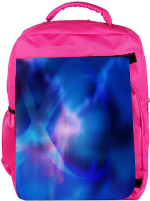 

Snoogg Eco Friendly Canvas Abstract Blue Colourback Designer Backpack Rucksack School Travel Unisex Casual Canvas Bag Bookbag Satchel 5 L Backpack(Pink)