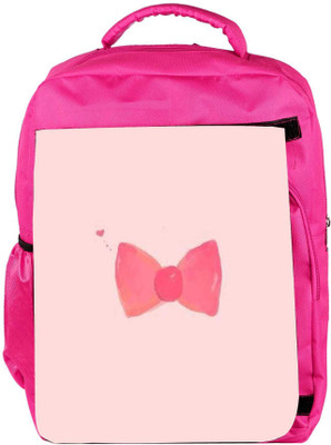 

Snoogg Eco Friendly Canvas Hand Drawn Pink Bow Backpack Rucksack School Travel Unisex Casual Canvas Bag Bookbag Satchel 5 L Backpack(Pink)