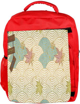 

Snoogg Eco Friendly Canvas Abstract Design Aon Designer Backpack Rucksack School Travel Unisex Casual Canvas Bag Bookbag Satchel 5 L Backpack(Red)
