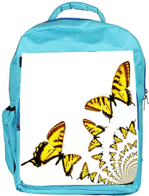 

Snoogg Eco Friendly Canvas Kaleidoscopic Butterflies Backpack Rucksack School Travel Unisex Casual Canvas Bag Bookbag Satchel 5 L Backpack(Blue)