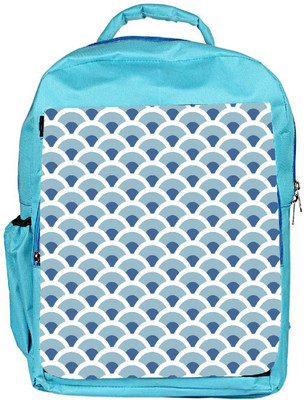 

Snoogg Eco Friendly Canvas Abstract White Blue Pattern 1 Designer Backpack Rucksack School Travel Unisex Casual Canvas Bag Bookbag Satchel 5 L Backpack(Blue)