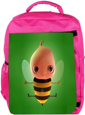 

Snoogg Eco Friendly Canvas Baby Honey Bee Designer Backpack Rucksack School Travel Unisex Casual Canvas Bag Bookbag Satchel 5 L Backpack(Pink)