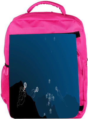 

Snoogg Eco Friendly Canvas Deep Sea Hunting Designer Backpack Rucksack School Travel Unisex Casual Canvas Bag Bookbag Satchel 5 L Backpack(Pink)