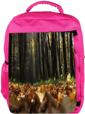 

Snoogg Eco Friendly Canvas Many Trees In Forest Designer Backpack Rucksack School Travel Unisex Casual Canvas Bag Bookbag Satchel 5 L Backpack(Pink)