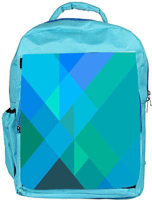 

Snoogg Eco Friendly Canvas Blue Rhombuses Backpack Rucksack School Travel Unisex Casual Canvas Bag Bookbag Satchel 5 L Backpack(Blue)