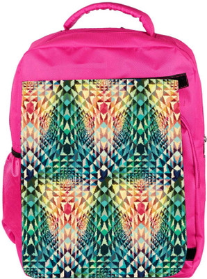 

Snoogg Eco Friendly Canvas Mosaic 2660 Backpack Rucksack School Travel Unisex Casual Canvas Bag Bookbag Satchel 5 L Backpack(Pink)