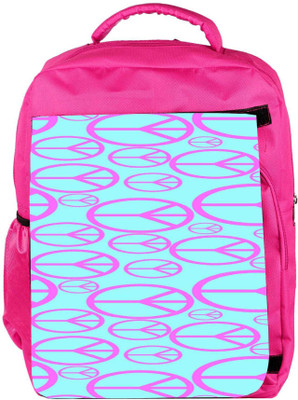 

Snoogg Eco Friendly Canvas Peace Symbol Pattern 2894 Backpack Rucksack School Travel Unisex Casual Canvas Bag Bookbag Satchel 5 L Backpack(Pink)