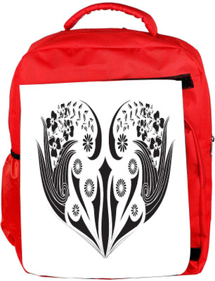 

Snoogg Eco Friendly Canvas Floral Frame Backpack Rucksack School Travel Unisex Casual Canvas Bag Bookbag Satchel 5 L Backpack(Red)