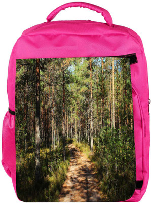 

Snoogg Eco Friendly Canvas Small Abstract Road Designer Backpack Rucksack School Travel Unisex Casual Canvas Bag Bookbag Satchel 5 L Backpack(Pink)