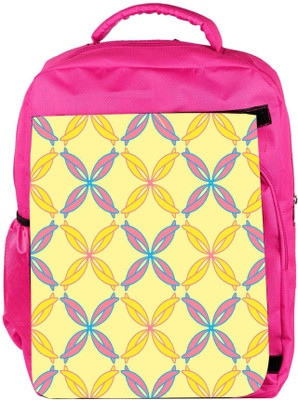 

Snoogg Eco Friendly Canvas Colorful Ribbons Designer Backpack Rucksack School Travel Unisex Casual Canvas Bag Bookbag Satchel 5 L Backpack(Pink)