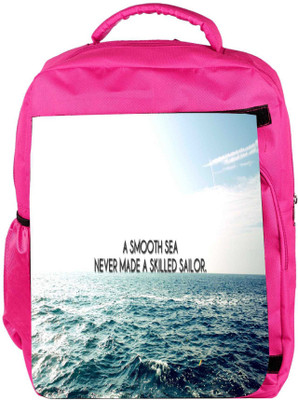 

Snoogg Eco Friendly Canvas Smooth Sea Designer Backpack Rucksack School Travel Unisex Casual Canvas Bag Bookbag Satchel 5 L Backpack(Pink)