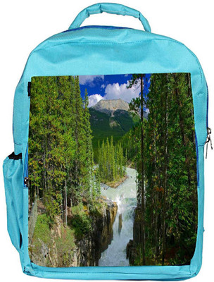 

Snoogg Eco Friendly Canvas Water Flowing Designer Backpack Rucksack School Travel Unisex Casual Canvas Bag Bookbag Satchel 5 L Backpack(Blue)