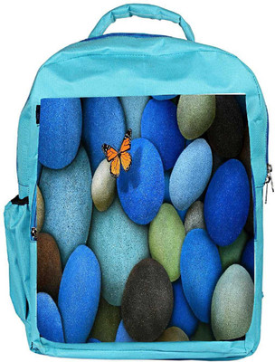 

Snoogg Eco Friendly Canvas Colorful Pebble Stone Designer Backpack Rucksack School Travel Unisex Casual Canvas Bag Bookbag Satchel 5 L Backpack(Blue)
