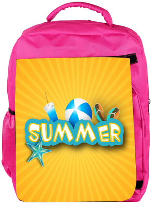 

Snoogg Eco Friendly Canvas Abstract Summer Background Backpack Rucksack School Travel Unisex Casual Canvas Bag Bookbag Satchel 5 L Backpack(Pink)