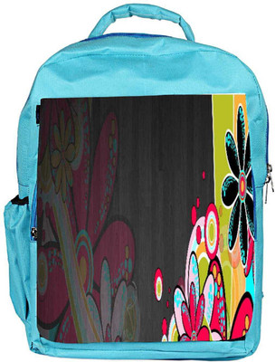 

Snoogg Eco Friendly Canvas Neon Daisies 2665 Backpack Rucksack School Travel Unisex Casual Canvas Bag Bookbag Satchel 5 L Backpack(Blue)