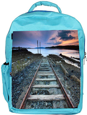 

Snoogg Eco Friendly Canvas Railway Track Designer Backpack Rucksack School Travel Unisex Casual Canvas Bag Bookbag Satchel 5 L Backpack(Blue)