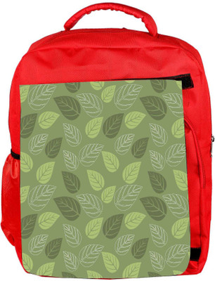

Snoogg Eco Friendly Canvas Green Leaves Designer Backpack Rucksack School Travel Unisex Casual Canvas Bag Bookbag Satchel 5 L Backpack(Red)