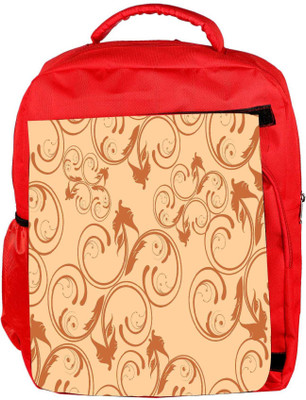 

Snoogg Eco Friendly Canvas Abstract Cream Pattern Designer Backpack Rucksack School Travel Unisex Casual Canvas Bag Bookbag Satchel 5 L Backpack(Red)