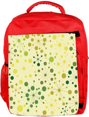 

Snoogg Eco Friendly Canvas Green Spots Designer Backpack Rucksack School Travel Unisex Casual Canvas Bag Bookbag Satchel 5 L Backpack(Red)