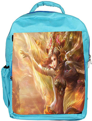 

Snoogg Eco Friendly Canvas Women Fantasy Designer Backpack Rucksack School Travel Unisex Casual Canvas Bag Bookbag Satchel 5 L Backpack(Blue)