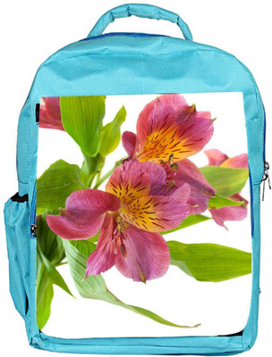 

Snoogg Eco Friendly Canvas Alstroemeria Flowers Backpack Rucksack School Travel Unisex Casual Canvas Bag Bookbag Satchel 5 L Backpack(Blue)