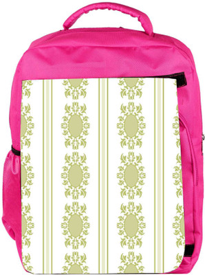 

Snoogg Eco Friendly Canvas Lite Green Pattern Designer Backpack Rucksack School Travel Unisex Casual Canvas Bag Bookbag Satchel 5 L Backpack(Pink)