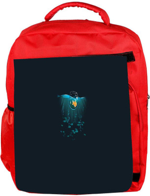 

Snoogg Eco Friendly Canvas Goldfish In A Bowl In The Sea Designer Backpack Rucksack School Travel Unisex Casual Canvas Bag Bookbag Satchel 5 L Backpack(Red)