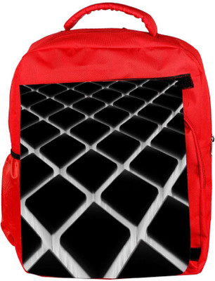 

Snoogg Eco Friendly Canvas Black And Grey Cubes Designer Backpack Rucksack School Travel Unisex Casual Canvas Bag Bookbag Satchel 5 L Backpack(Red)
