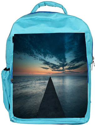 

Snoogg Eco Friendly Canvas Concrete Pier Designer Backpack Rucksack School Travel Unisex Casual Canvas Bag Bookbag Satchel 5 L Backpack(Blue)