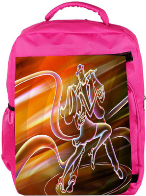 

Snoogg Eco Friendly Canvas Dancing Wallpapers Designer Backpack Rucksack School Travel Unisex Casual Canvas Bag Bookbag Satchel 5 L Backpack(Pink)