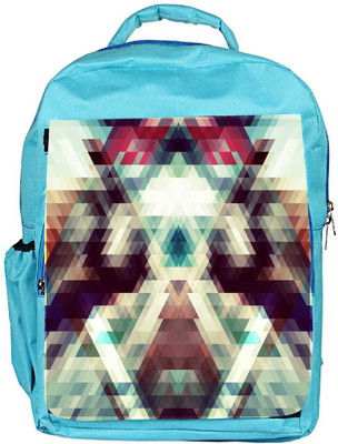 

Snoogg Eco Friendly Canvas Triangle Mosaic Abstract Designer Backpack Rucksack School Travel Unisex Casual Canvas Bag Bookbag Satchel 5 L Backpack(Blue)