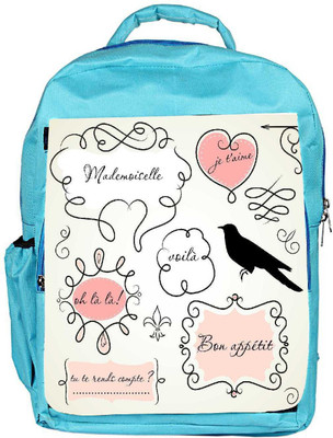

Snoogg Eco Friendly Canvas Doodle Frames Backpack Rucksack School Travel Unisex Casual Canvas Bag Bookbag Satchel 5 L Backpack(Blue)