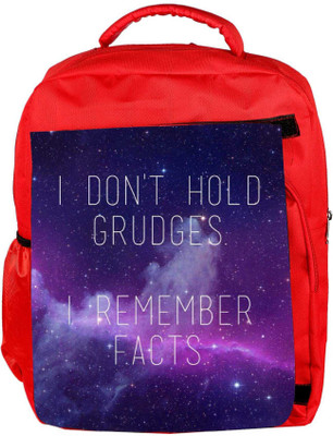 

Snoogg Eco Friendly Canvas Grudges & Facts Backpack Rucksack School Travel Unisex Casual Canvas Bag Bookbag Satchel 5 L Backpack(Red)