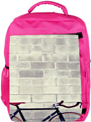 

Snoogg Eco Friendly Canvas Easy Cycle Backpack Rucksack School Travel Unisex Casual Canvas Bag Bookbag Satchel 5 L Backpack(Pink)