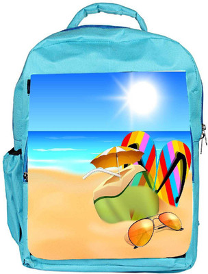 

Snoogg Eco Friendly Canvas Abstract Summer Background Backpack Rucksack School Travel Unisex Casual Canvas Bag Bookbag Satchel 5 L Backpack(Blue)