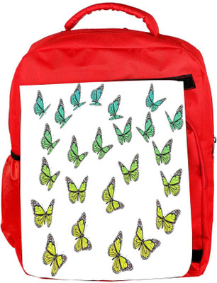 

Snoogg Eco Friendly Canvas Butterfly Isolated On White Backpack Rucksack School Travel Unisex Casual Canvas Bag Bookbag Satchel 5 L Backpack(Red)