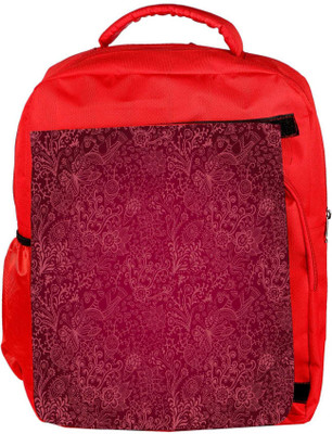 

Snoogg Eco Friendly Canvas Seamless Texture With Flowers Backpack Rucksack School Travel Unisex Casual Canvas Bag Bookbag Satchel 5 L Backpack(Red)