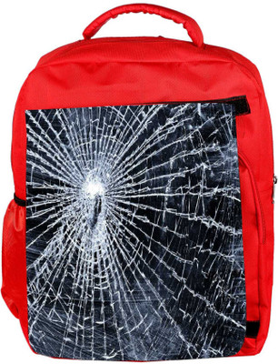 

Snoogg Eco Friendly Canvas Broken Screen Backpack Rucksack School Travel Unisex Casual Canvas Bag Bookbag Satchel 5 L Backpack(Red)