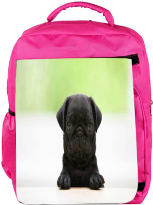

Snoogg Eco Friendly Canvas Black Puppy Designer Backpack Rucksack School Travel Unisex Casual Canvas Bag Bookbag Satchel 5 L Backpack(Pink)