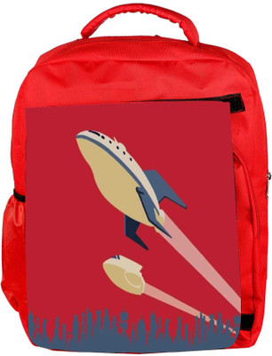 

Snoogg Eco Friendly Canvas Future Jets 2510 Backpack Rucksack School Travel Unisex Casual Canvas Bag Bookbag Satchel 5 L Backpack(Red)