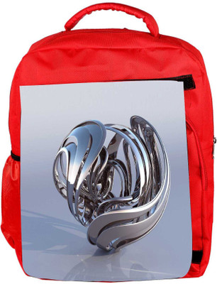 

Snoogg Eco Friendly Canvas Abstract Silver Design Designer Backpack Rucksack School Travel Unisex Casual Canvas Bag Bookbag Satchel 5 L Backpack(Red)