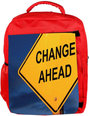 

Snoogg Eco Friendly Canvas Change Ahead Backpack Rucksack School Travel Unisex Casual Canvas Bag Bookbag Satchel 5 L Backpack(Red)