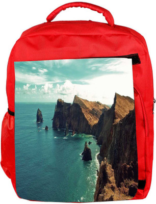 

Snoogg Eco Friendly Canvas Green Water Near Mountain Designer Backpack Rucksack School Travel Unisex Casual Canvas Bag Bookbag Satchel 5 L Backpack(Red)