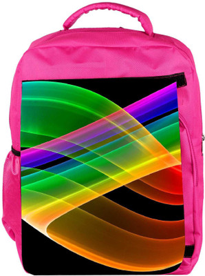 

Snoogg Eco Friendly Canvas Rainbow Design Designer Backpack Rucksack School Travel Unisex Casual Canvas Bag Bookbag Satchel 5 L Backpack(Pink)