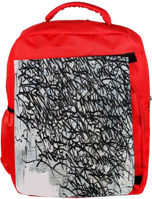 

Snoogg Eco Friendly Canvas Graffiti Incase Designer Backpack Rucksack School Travel Unisex Casual Canvas Bag Bookbag Satchel 5 L Backpack(Red)