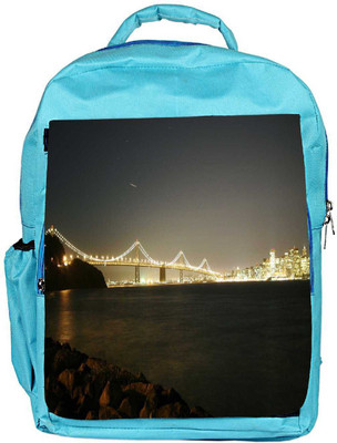 

Snoogg Eco Friendly Canvas Colrful Lights At Sealings Designer Backpack Rucksack School Travel Unisex Casual Canvas Bag Bookbag Satchel 5 L Backpack(Blue)